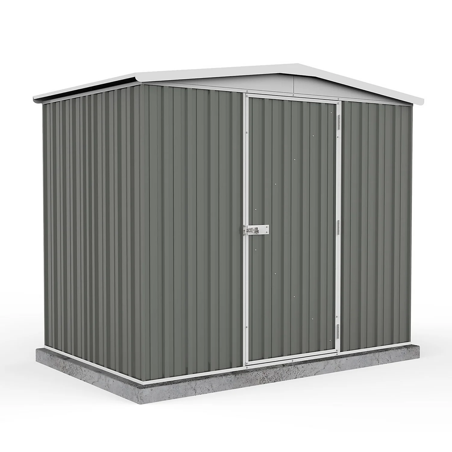 Absco 7.5 X 5ft Regent Metal Apex Shed - Grey 3 Absco 7.5 X 5ft Regent Metal Apex Shed - Grey