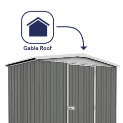 Absco 7.5 X 5ft Regent Metal Apex Shed - Grey 13 Absco 7.5 X 5ft Regent Metal Apex Shed - Grey -Elise Bloom 13440860 2044929163652769