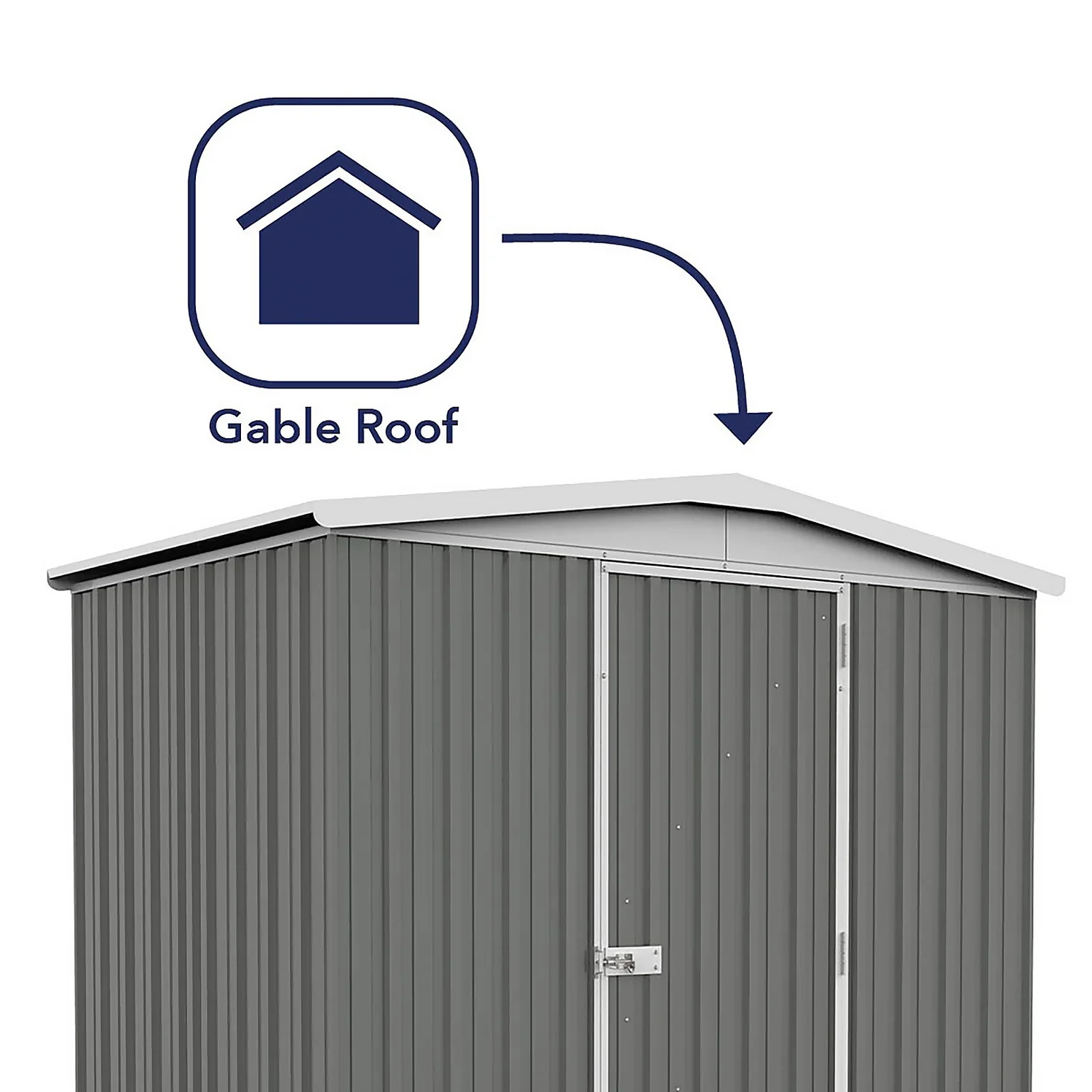 Absco 7.5 X 5ft Regent Metal Apex Shed - Grey 6 Absco 7.5 X 5ft Regent Metal Apex Shed - Grey - Image 4