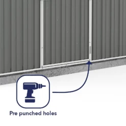 Absco 7.5 X 5ft Regent Metal Apex Shed - Grey 15 Absco 7.5 X 5ft Regent Metal Apex Shed - Grey -Elise Bloom 13440860 8274929163798899