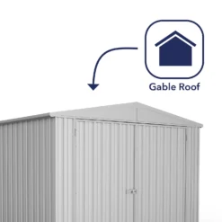 Absco 10 X 20ft Utility Workshop Apex Metal Shed - Zinc -Elise Bloom 13440861 1184929163712481