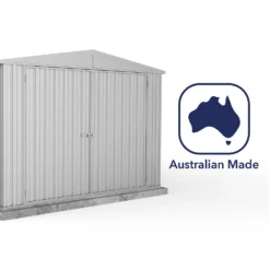 Absco 10 X 20ft Utility Workshop Apex Metal Shed - Zinc -Elise Bloom 13440861 1984929163945152