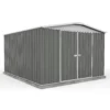 Absco 10x12ft Regent Metal Apex Shed - Grey -Elise Bloom 13440862 1694929163464816