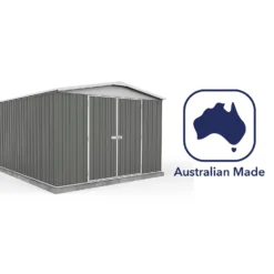 Absco 10x12ft Regent Metal Apex Shed - Grey 17 Absco 10x12ft Regent Metal Apex Shed - Grey -Elise Bloom 13440862 7424929164042919