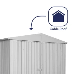 Absco 10 X 15ft Utility Workshop Apex Metal Shed - Zinc -Elise Bloom 13440863 3264929163666608