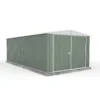 Absco 10x20ft Utility Workshop Apex Metal Shed - Green -Elise Bloom 13440864 1724929163506777