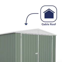 Absco 10x20ft Utility Workshop Apex Metal Shed - Green 13 Absco 10x20ft Utility Workshop Apex Metal Shed - Green -Elise Bloom 13440864 1864929163720239
