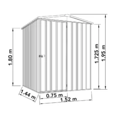 Absco 5 X 5ft Regent Metal Apex Shed - Grey 12 Absco 5 X 5ft Regent Metal Apex Shed - Grey -Elise Bloom 13440867 1134929163611822