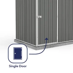 Absco 5 X 5ft Regent Metal Apex Shed - Grey 14 Absco 5 X 5ft Regent Metal Apex Shed - Grey -Elise Bloom 13440867 1224929163765914