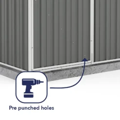 Absco 5 X 5ft Regent Metal Apex Shed - Grey 15 Absco 5 X 5ft Regent Metal Apex Shed - Grey -Elise Bloom 13440867 1324929163852668