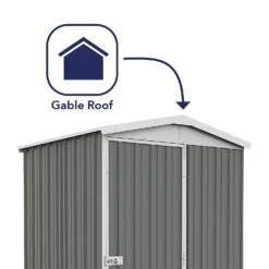 Absco 5 X 5ft Regent Metal Apex Shed - Grey 13 Absco 5 X 5ft Regent Metal Apex Shed - Grey -Elise Bloom 13440867 3914929163692579