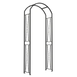 Panacea KD Round Top Garden Arch - Black