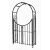 Panacea Arched Top Garden Steel Arch With Gate - Black 1 Panacea Arched Top Garden Steel Arch With Gate - Black -Elise Bloom 13480855 1054931199737376