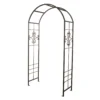 Panacea Quatrefoil Steel Garden Arch - Black 2 Panacea Quatrefoil Steel Garden Arch - Black -Elise Bloom 13480863 2054931199791331