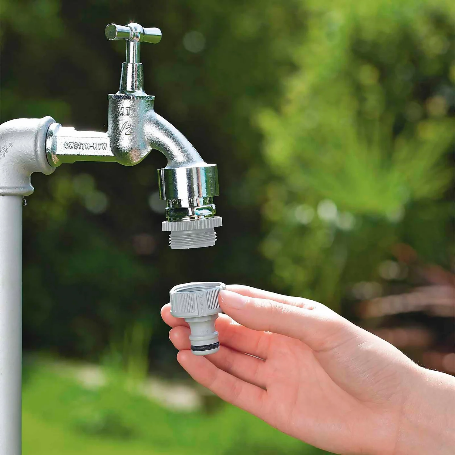 GARDENA Threaded Tap Hose Pipe Connector 5 GARDENA Threaded Tap Hose Pipe Connector - Image 3