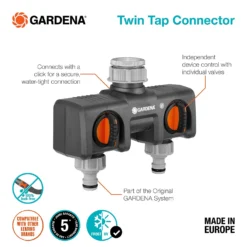GARDENA Twin-Tap Hose Pipe Connector 11 GARDENA Twin-Tap Hose Pipe Connector -Elise Bloom 13489627 8324920780905436