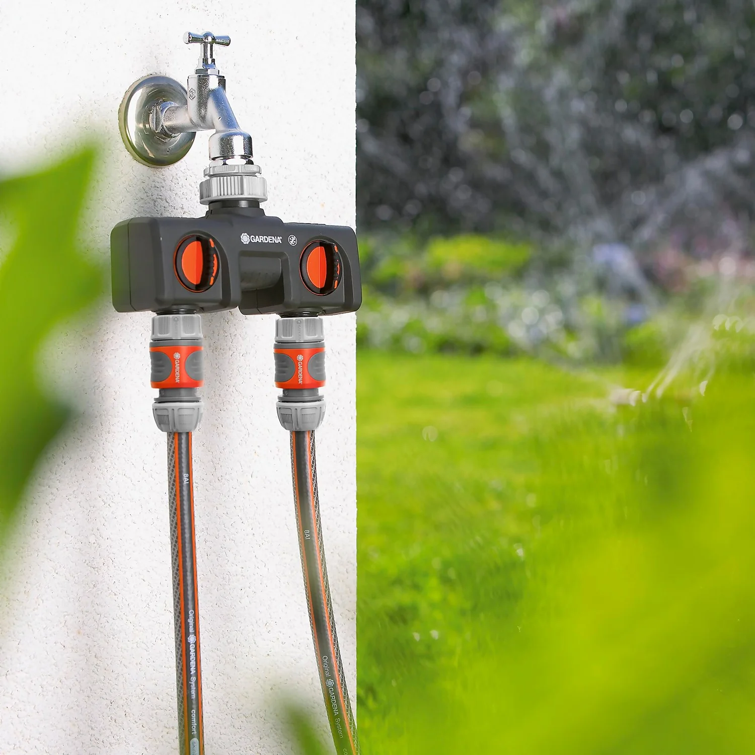 GARDENA Twin-Tap Hose Pipe Connector 4 GARDENA Twin-Tap Hose Pipe Connector - Image 2