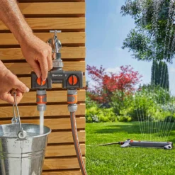 GARDENA Twin-Tap Hose Pipe Connector 10 GARDENA Twin-Tap Hose Pipe Connector -Elise Bloom 13489627 9874920780869931