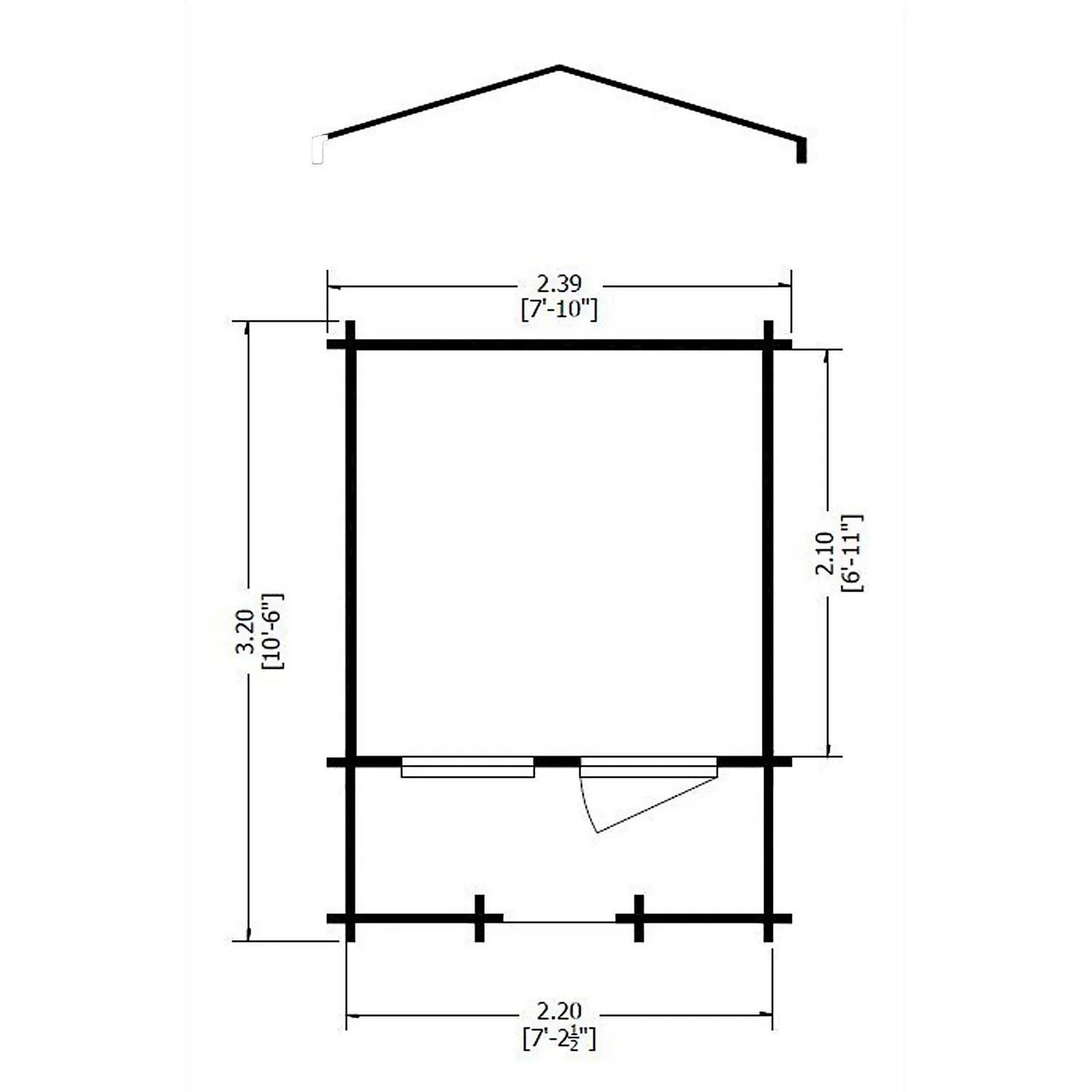 Shire 8 X 8ft Maulden Log Cabin - Including Installation 8 Shire 8 X 8ft Maulden Log Cabin - Including Installation - Image 6