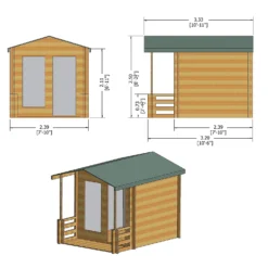 Shire 8 X 8ft Maulden Log Cabin - Including Installation 16 Shire 8 X 8ft Maulden Log Cabin - Including Installation -Elise Bloom 13505219 1274931994157662