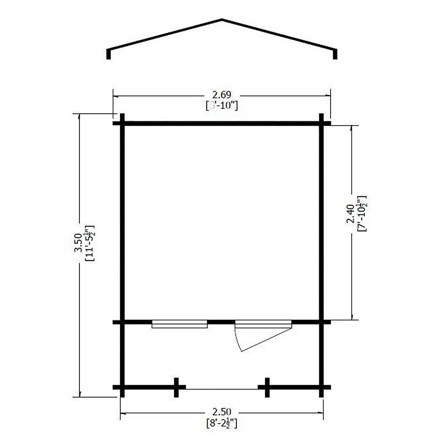 Shire 9 X 9ft Maulden Log Cabin 8 Shire 9 X 9ft Maulden Log Cabin - Image 6
