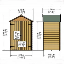 Shire 4 X 3ft Overlap Double Door Garden Tool Shed -Elise Bloom 13505223 1964926470590245