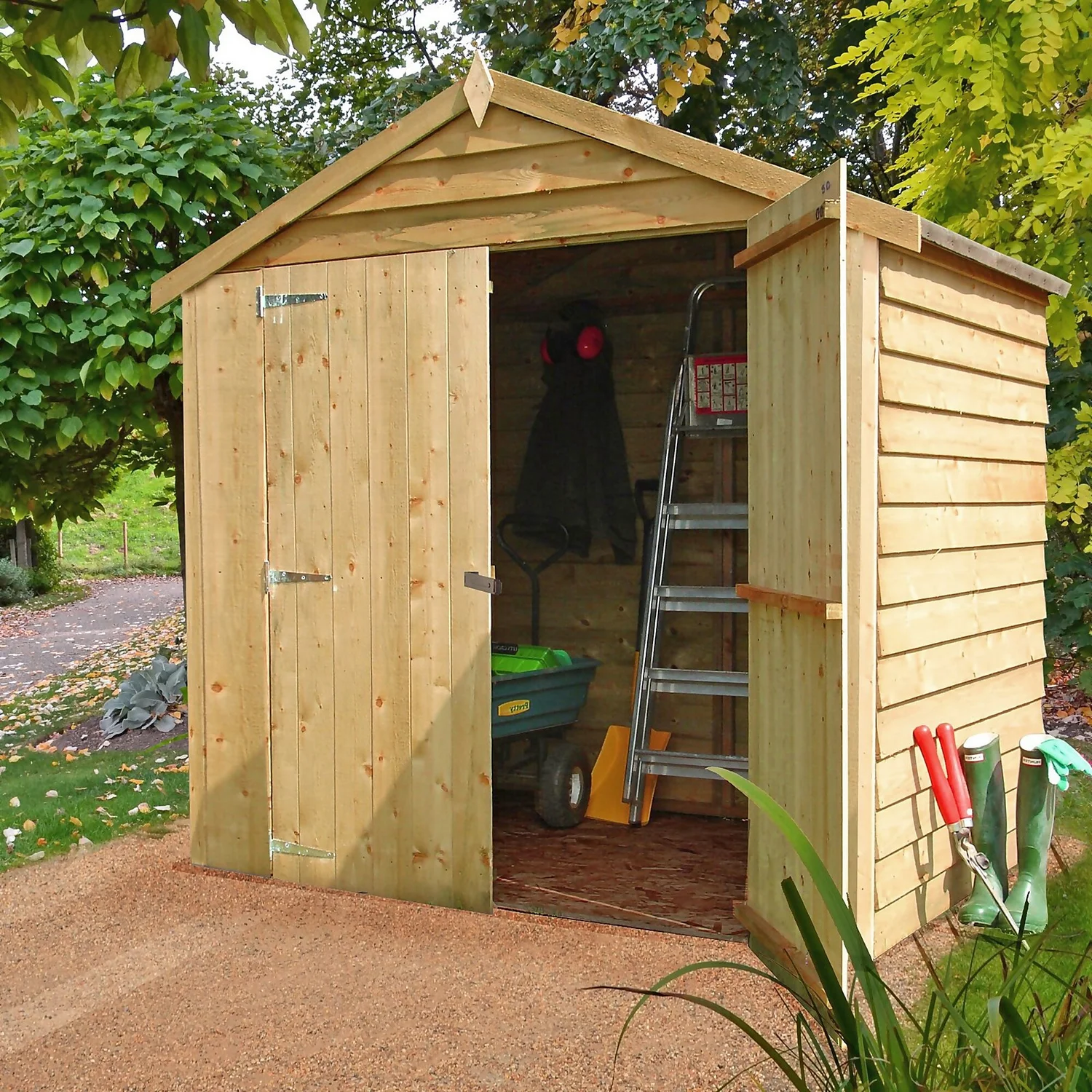 Shire 4 X 6ft Double Door Overlap Garden Shed With No Windows 5 Shire 4 X 6ft Double Door Overlap Garden Shed With No Windows - Image 3