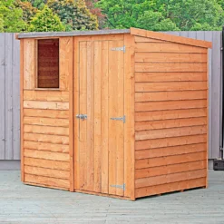 Shire 6x4ft Overlap Pent Garden Shed -Elise Bloom 13505229 1704926474653802