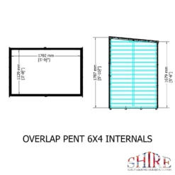 Shire 6x4ft Overlap Pent Garden Shed -Elise Bloom 13505229 5114926474577446