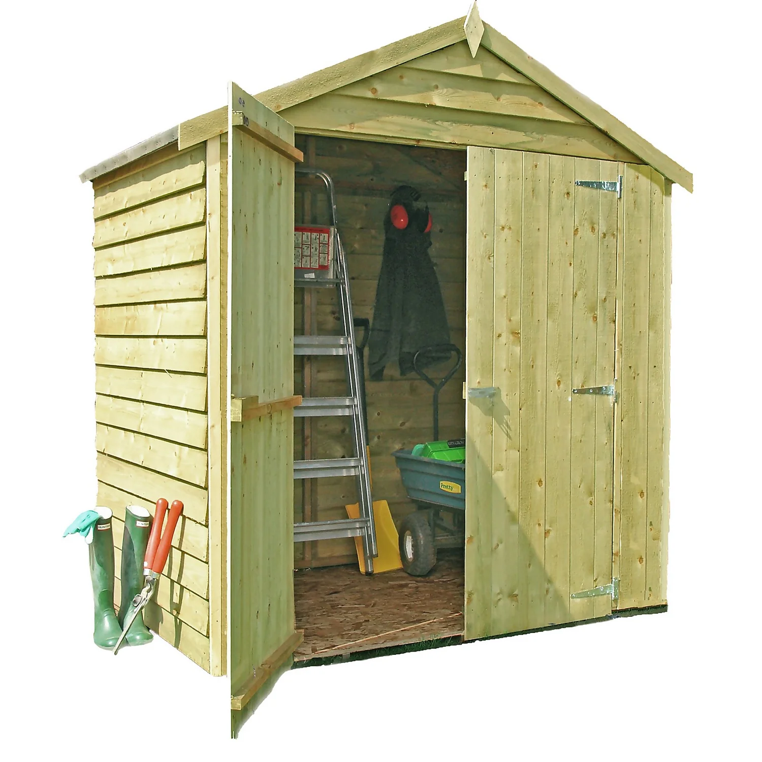 Shire 4x6ft Pressure Treated Double Door Overlap Garden Shed 3 Shire 4x6ft Pressure Treated Double Door Overlap Garden Shed