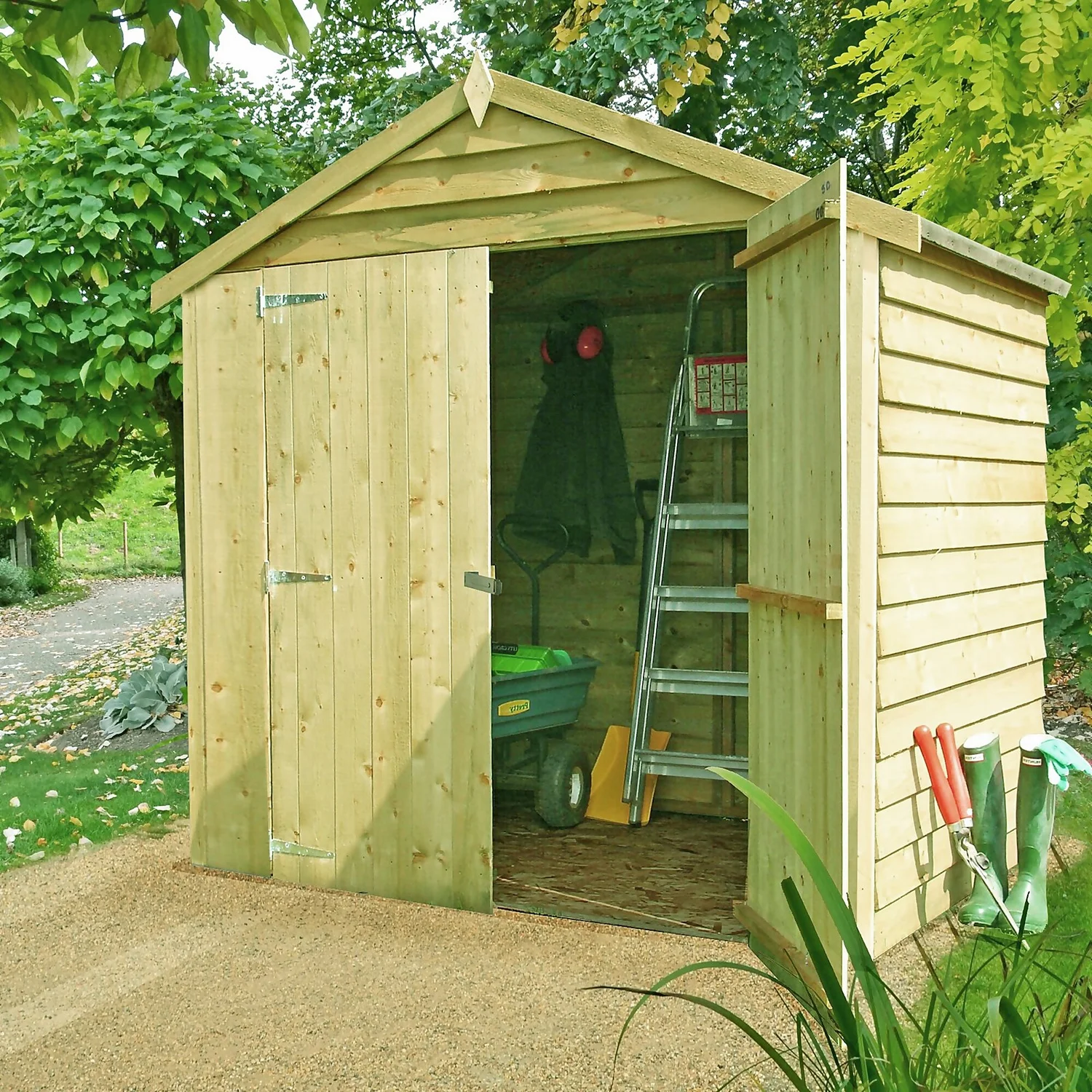 Shire 4x6ft Pressure Treated Double Door Overlap Garden Shed 8 Shire 4x6ft Pressure Treated Double Door Overlap Garden Shed - Image 6