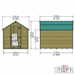 Shire 8x6ft Pressure Treated Overlap Garden Shed 10 Shire 8x6ft Pressure Treated Overlap Garden Shed -Elise Bloom 13505242 1694933733483367