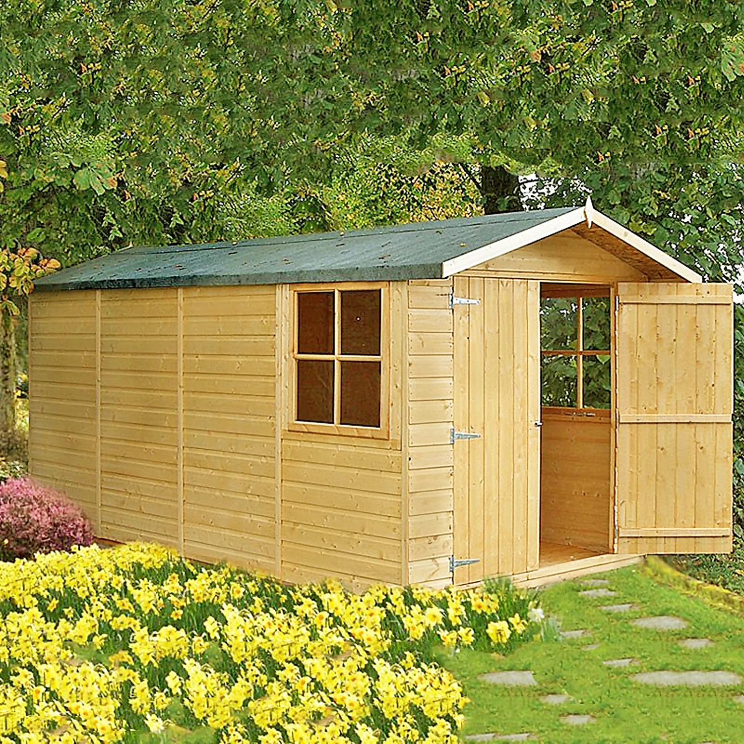 Shire 7 X 13ft Jersey Double Door Garden Shed 6 Shire 7 X 13ft Jersey Double Door Garden Shed - Image 4