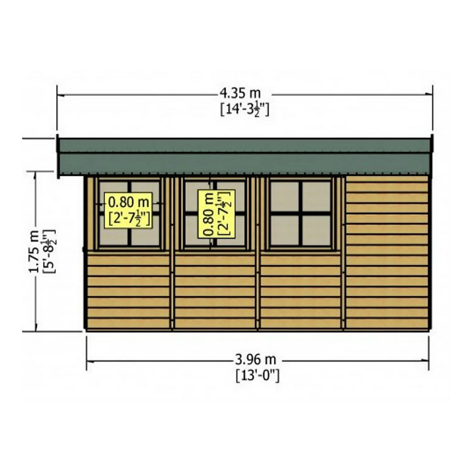 Shire 7 X 13ft Jersey Double Door Garden Shed 8 Shire 7 X 13ft Jersey Double Door Garden Shed - Image 6
