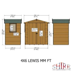 Shire 4 X 6ft Lewis Garden Shed - Including Installation 14 Shire 4 X 6ft Lewis Garden Shed - Including Installation -Elise Bloom 13505252 1004933763590683