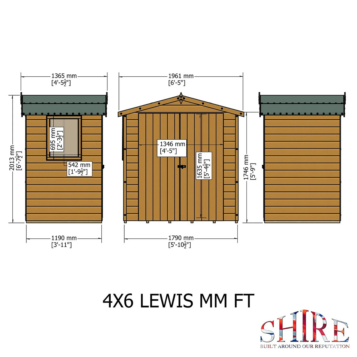 Shire 4 X 6ft Lewis Garden Shed - Including Installation 5 Shire 4 X 6ft Lewis Garden Shed - Including Installation - Image 3