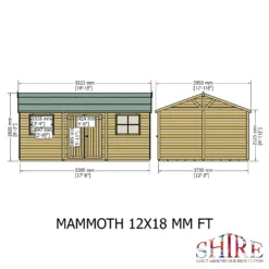 Shire 12 X 18ft Mammoth Double Door Garden Shed - Including Installation 12 Shire 12 X 18ft Mammoth Double Door Garden Shed - Including Installation -Elise Bloom 13505275 1714931993219766