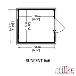 Shire 6 X 6ft Sun Pent Shed 12 Shire 6 X 6ft Sun Pent Shed -Elise Bloom 13505277 8774931991917154