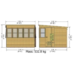 Shire 8 X 8ft Sun Pent Shed 13 Shire 8 X 8ft Sun Pent Shed -Elise Bloom 13505279 5734931996327169