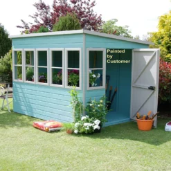 Shire 8 X 8ft Sun Pent Shed 12 Shire 8 X 8ft Sun Pent Shed -Elise Bloom 13505279 6874931996255748