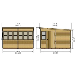 Shire 10 X 10ft Sun Pent Shed 14 Shire 10 X 10ft Sun Pent Shed -Elise Bloom 13505282 2064933734340455