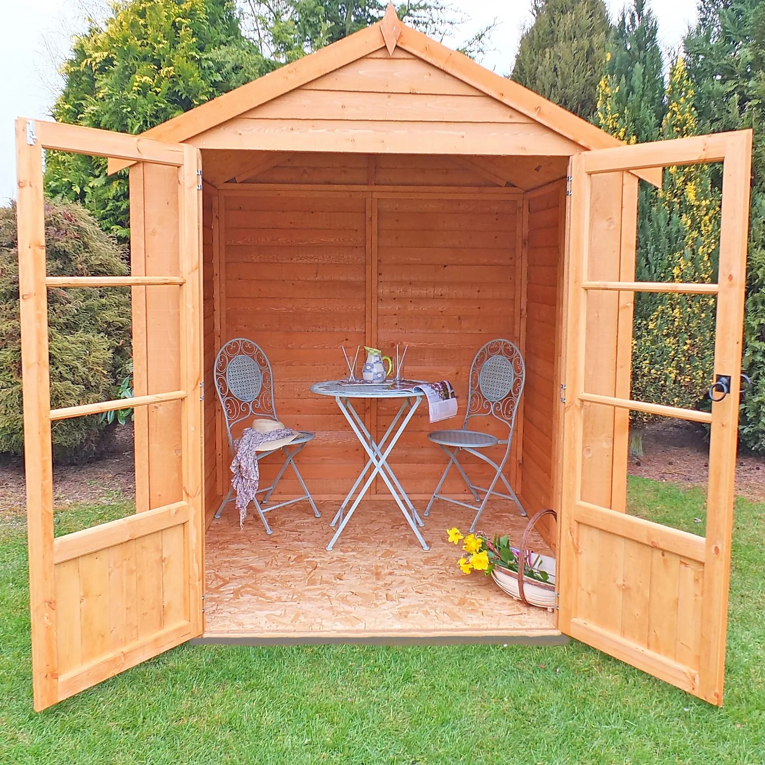Shire 6 X 6ft Oatland Double Door Summerhouse 6 Shire 6 X 6ft Oatland Double Door Summerhouse - Image 4