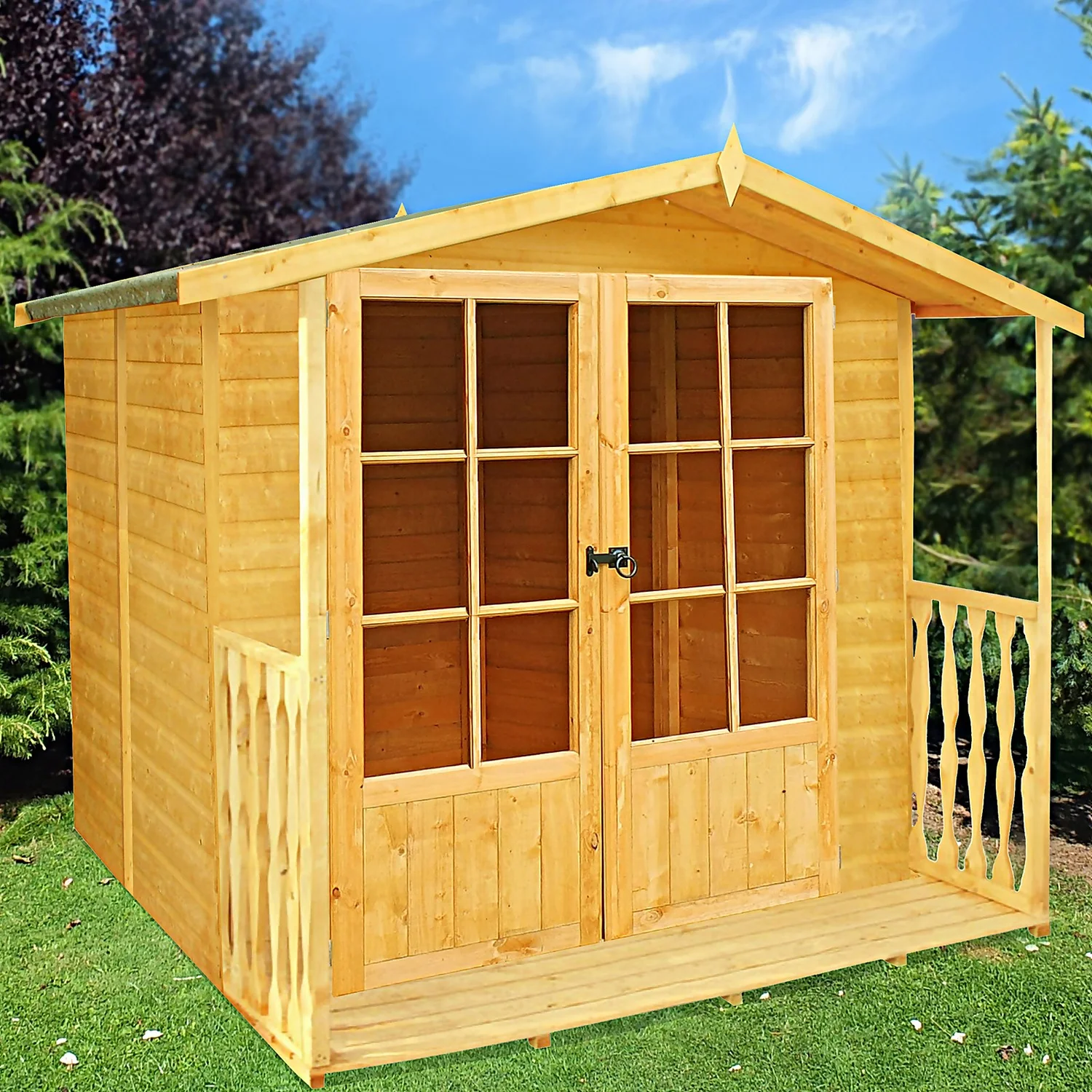 Shire 7x7ft Alnwick Summerhouse 6 Shire 7x7ft Alnwick Summerhouse - Image 4