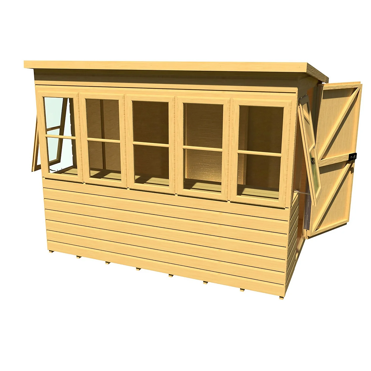 Shire 8 X 6ft Sun Pent Shed - Including Installation 7 Shire 8 X 6ft Sun Pent Shed - Including Installation - Image 5