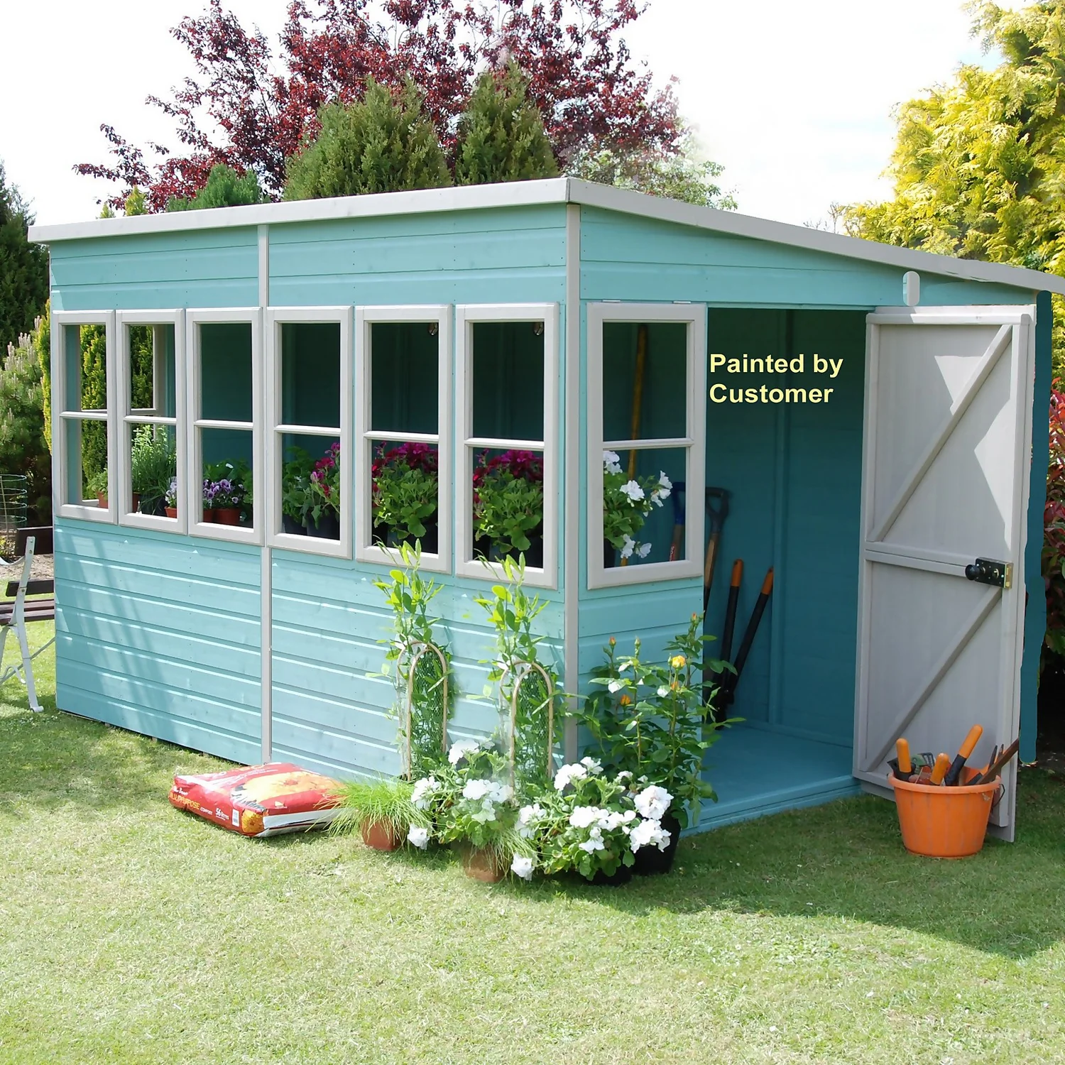 Shire 10 X 10ft Sun Pent Shed - Including Installation 4 Shire 10 X 10ft Sun Pent Shed - Including Installation - Image 2