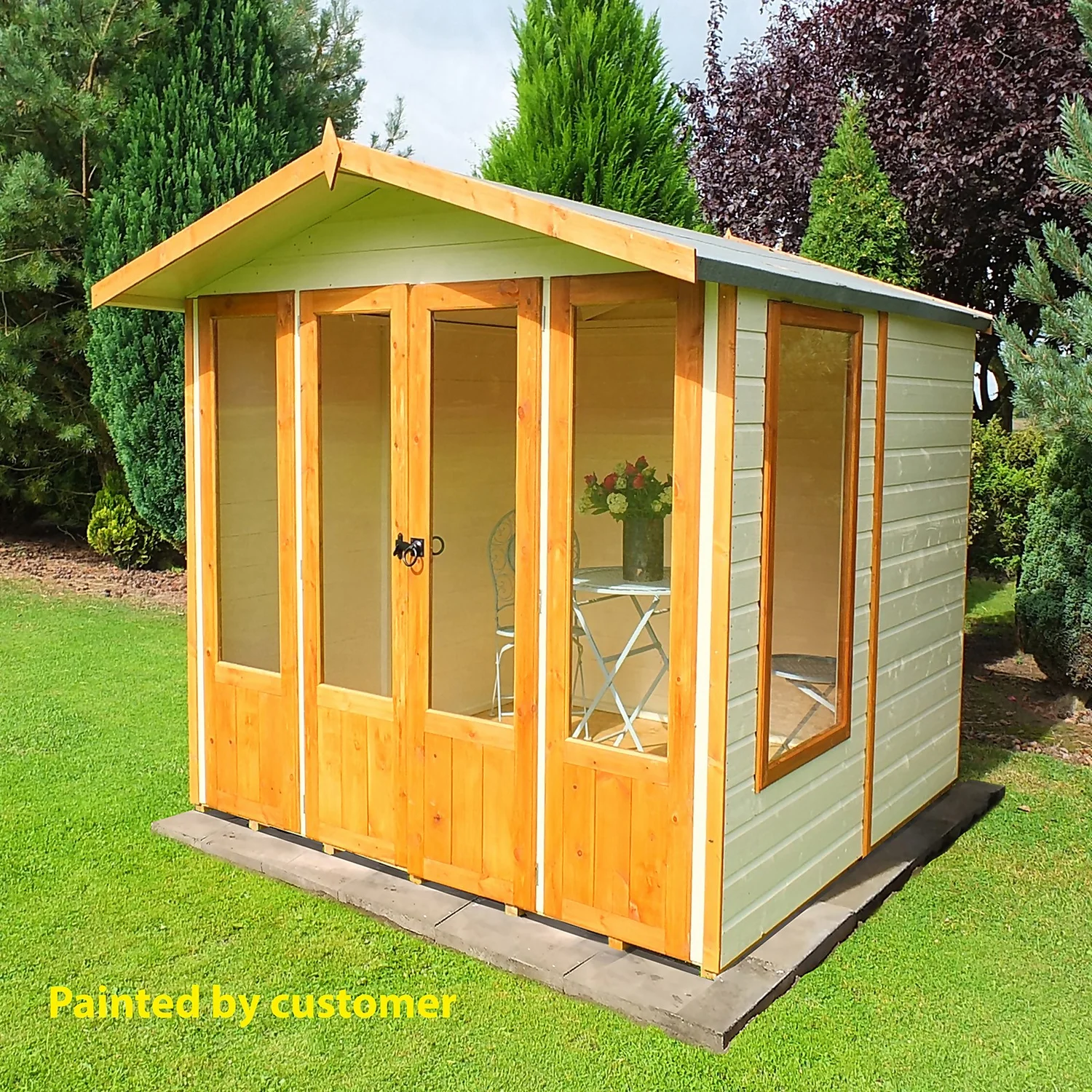 Shire 7 X 7ft Parham Double Door Summerhouse 6 Shire 7 X 7ft Parham Double Door Summerhouse - Image 4