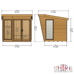 Shire 8 X 6ft Highclere Double Door Summerhouse -Elise Bloom 13505311 9534933734334170