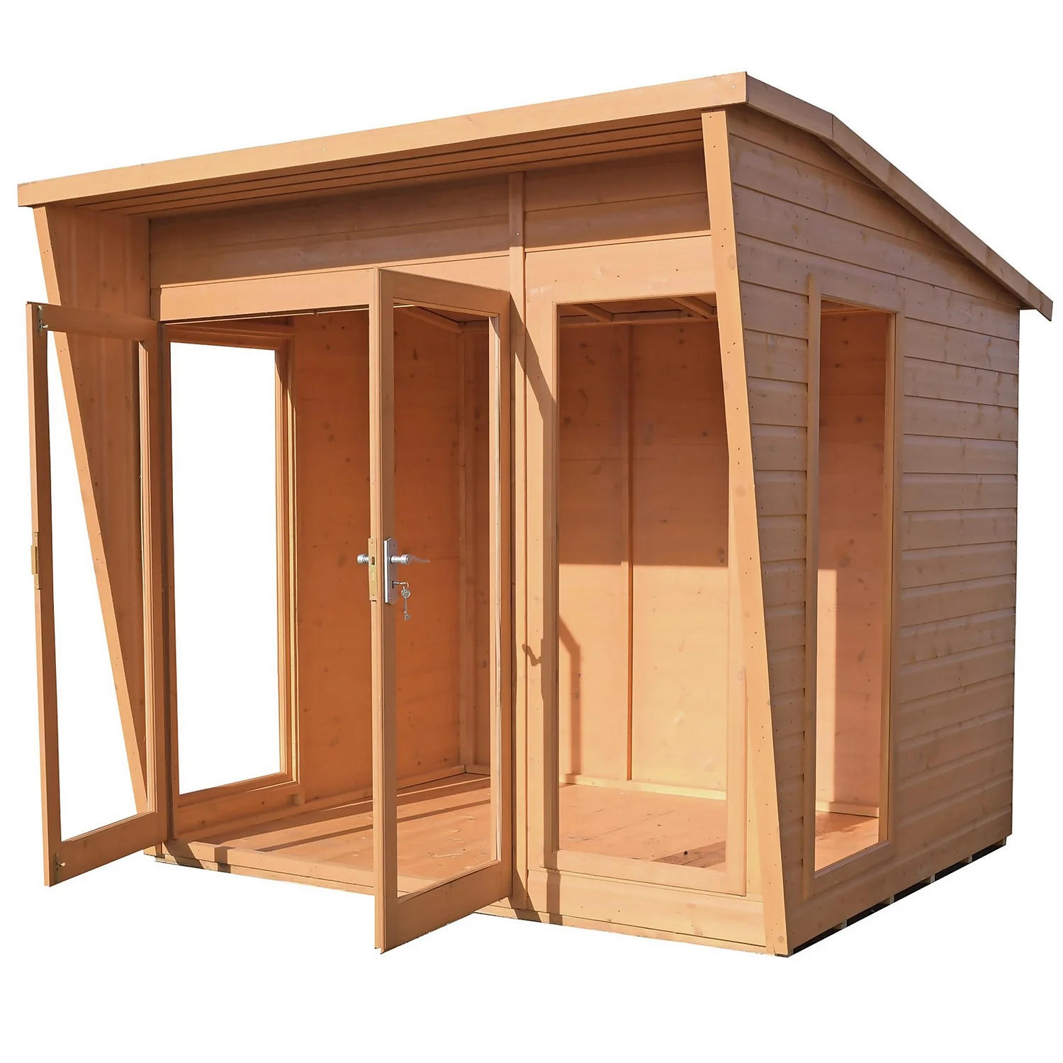 Shire 8 X 8ft Highclere Double Door Summerhouse 3 Shire 8 X 8ft Highclere Double Door Summerhouse