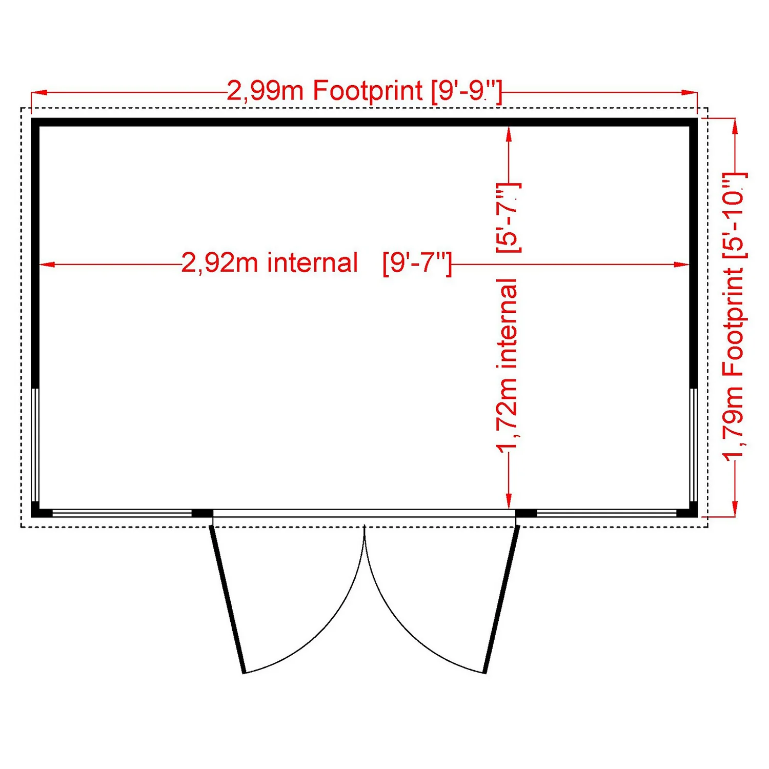 Shire 10 X 6ft Orchid Double Door Summerhouse 6 Shire 10 X 6ft Orchid Double Door Summerhouse - Image 4