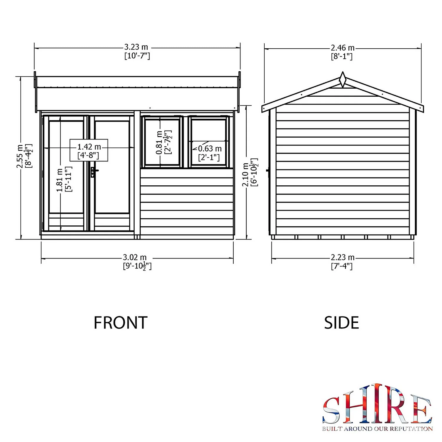 Shire 10 X 7ft Double Door Garden Office - Including Installation 5 Shire 10 X 7ft Double Door Garden Office - Including Installation - Image 3